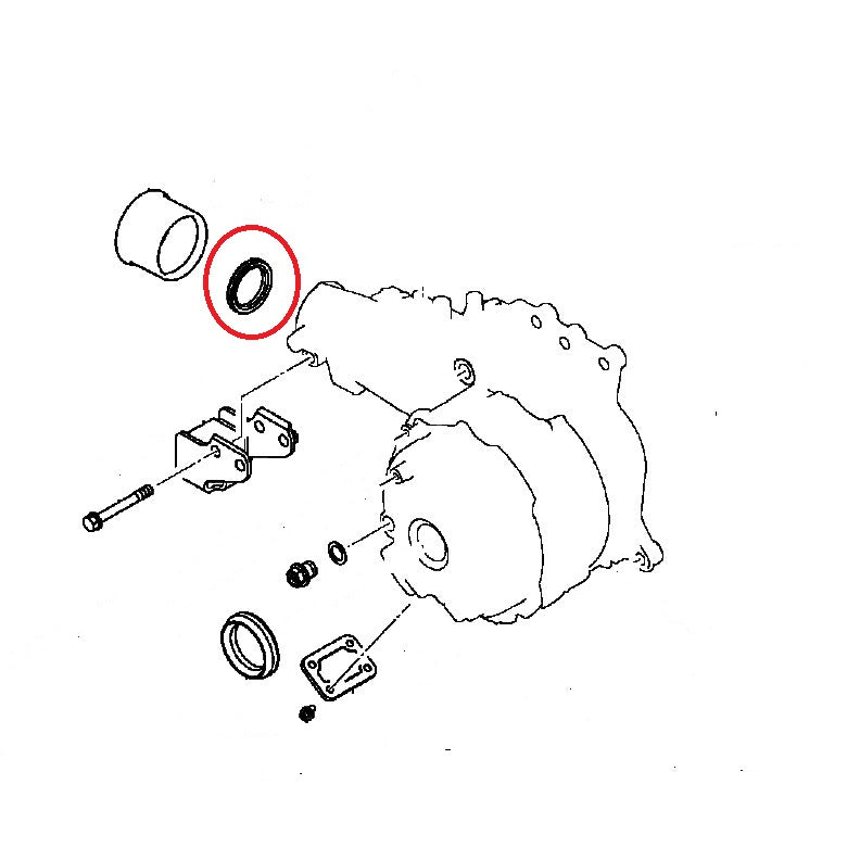 Oil Seal, RR Transfer Case Output Shaft (Tailshaft) Genuine - EVOX, Ralliart