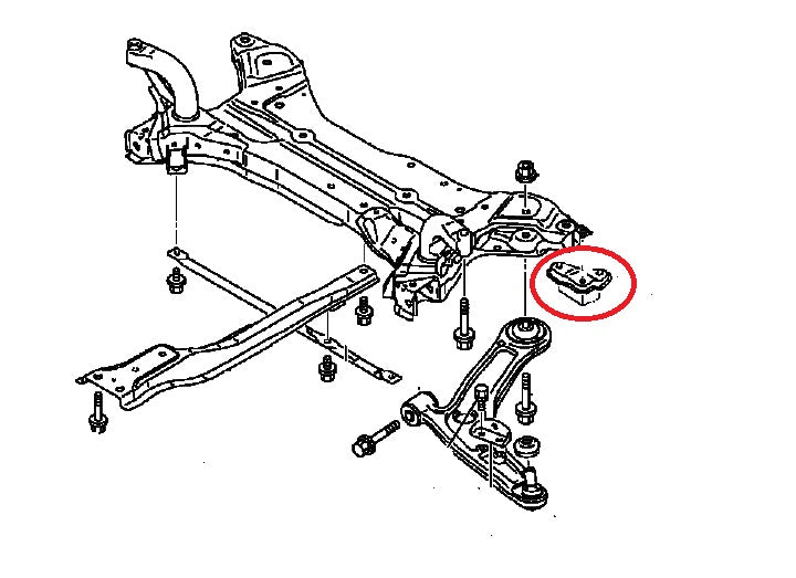 Stay, FR Crossmember LH (Genuine) EVOX