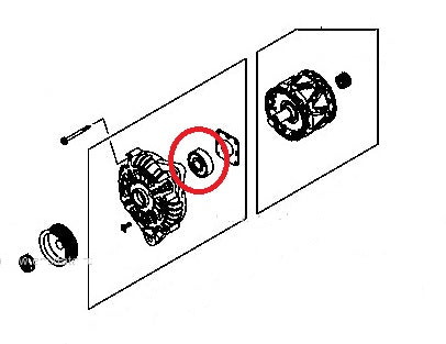 Bearing, Alternator Rotor (NACHI) - EVO4-9