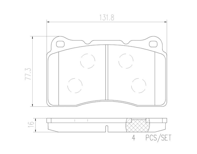 BREMBO NAO Front Brake Pads (Ceremic) -  EVO4-9