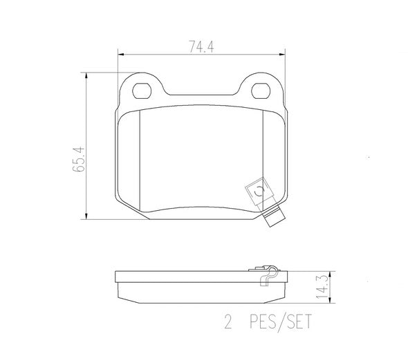 BREMBO NAO Rear Brake Pads (Ceremic) -  EVO4-9