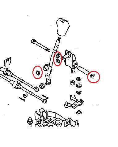 gear stick parts Bush, Gear Shift Lever (Genuine) EVO1-3, GSR1.8T – Meek Automotive