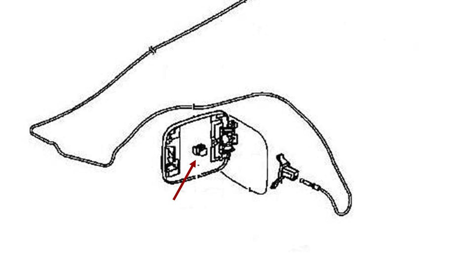 Clip, Fuel Filler Lid Locking (Genuine) EVO8-9