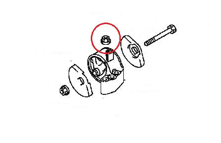 Nut, Self-Locking Top Engine Mount M10 (Genuine) EVO4-6