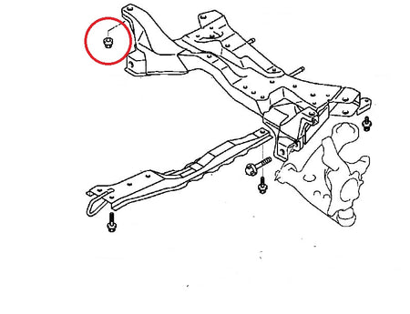 Nut Front crossmember EVO7,8,9