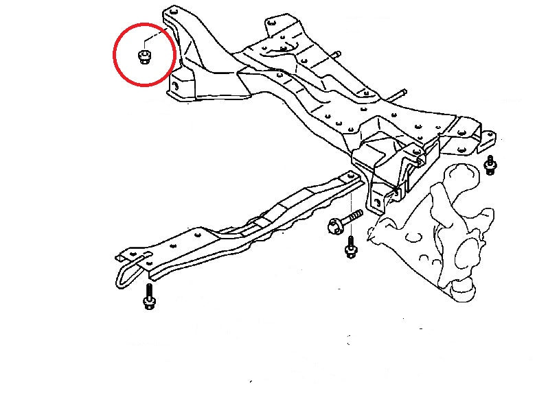 Nut Front crossmember EVO7,8,9