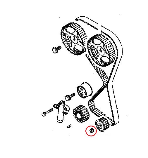 Oil Pump Sprocket Nut EVO 4G63T
