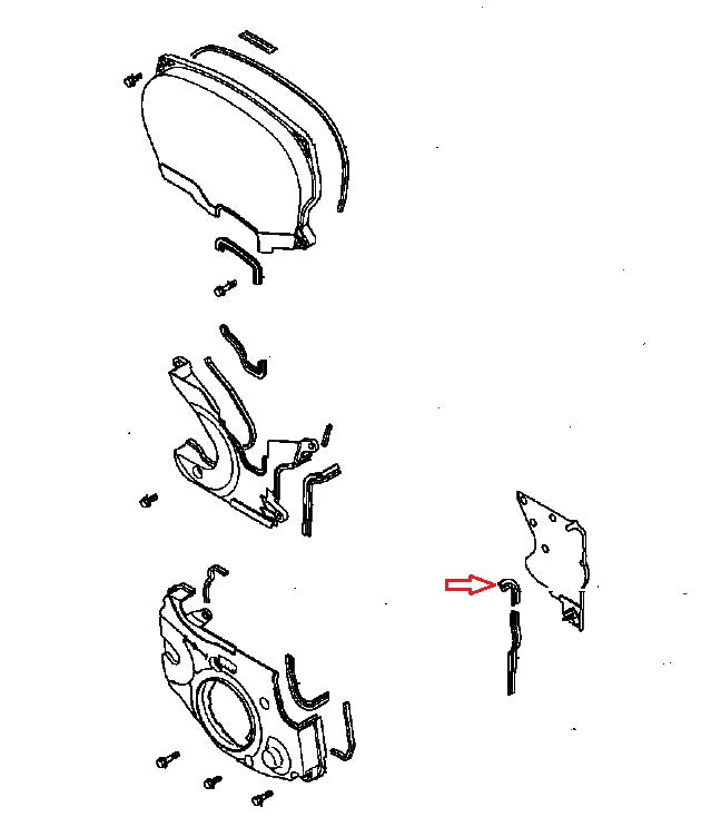 Gasket, Cover Timing Belt Under (Upper) Genuine  - EVO4-7