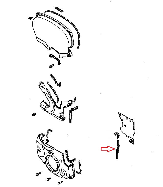 Gasket, Cover Timing Belt Under (Lower) Genuine  - EVO4-7