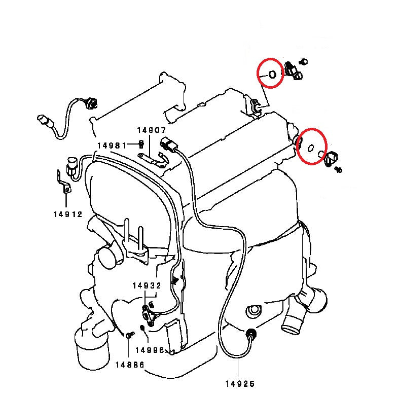 O-Ring, Camshaft Position Sensor (Mivec & non-Mivec)  EVO4-9