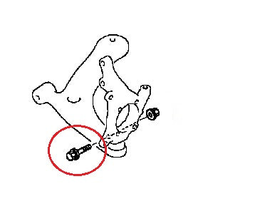 Bolt, Front Suspension Lower Arm to Knuckle 12x60mm (Genuine)  EVOX, Ralliart