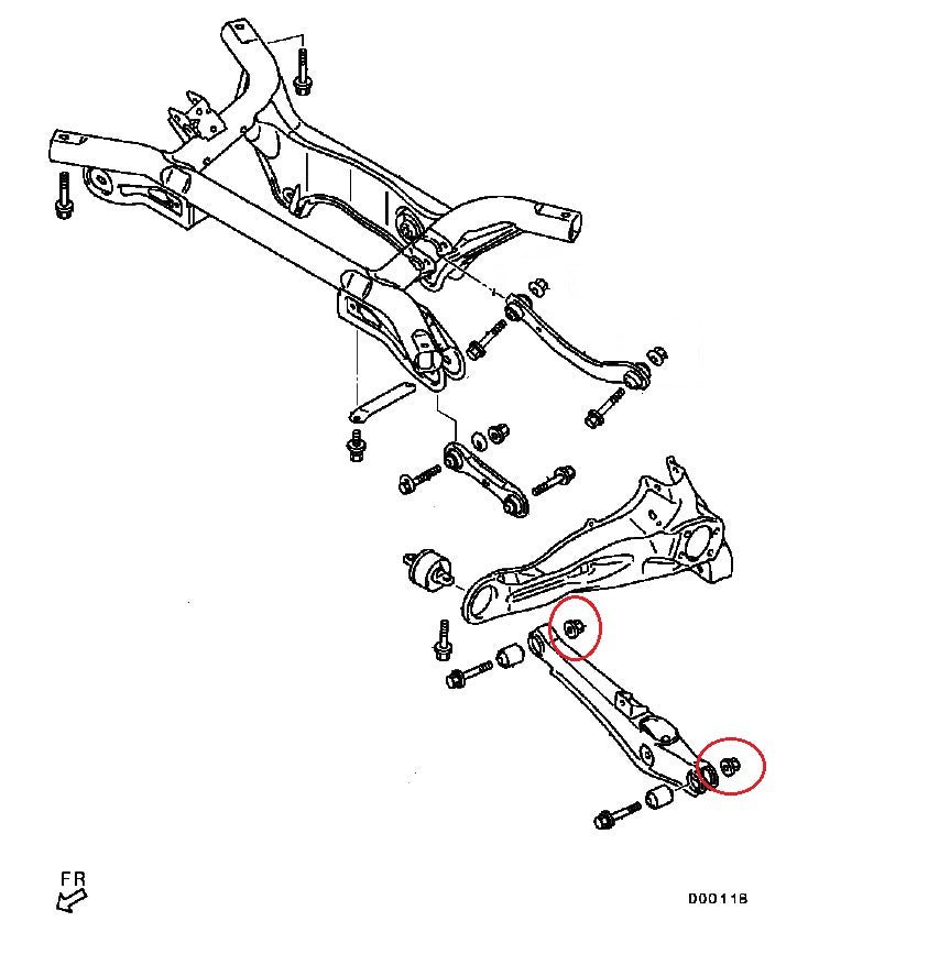 Nut, Rear Camber Bolt (Genuine)