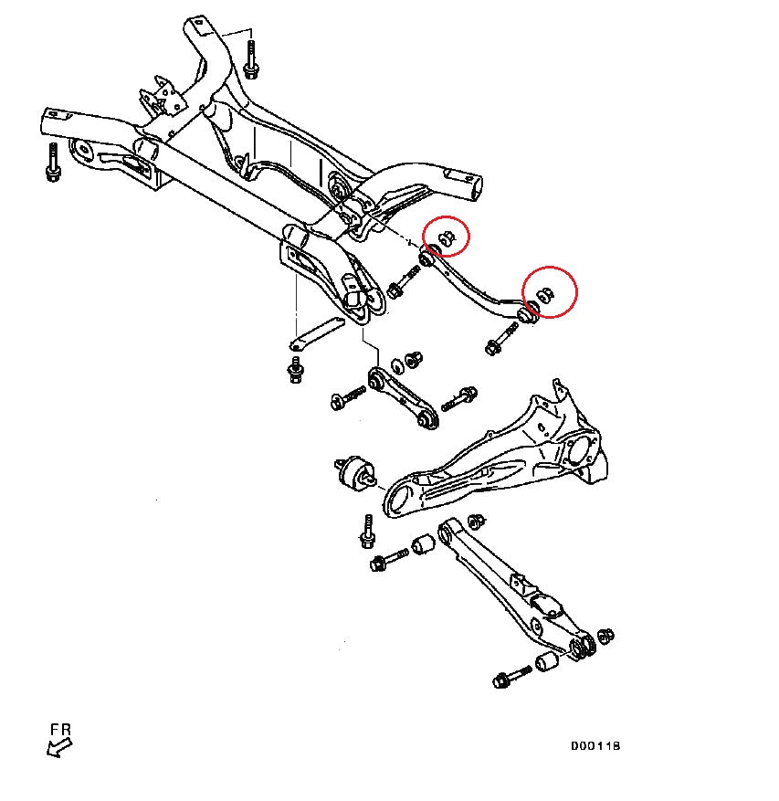 Nut, Rear Suspension Upper Arm (Genuine) Ralliart