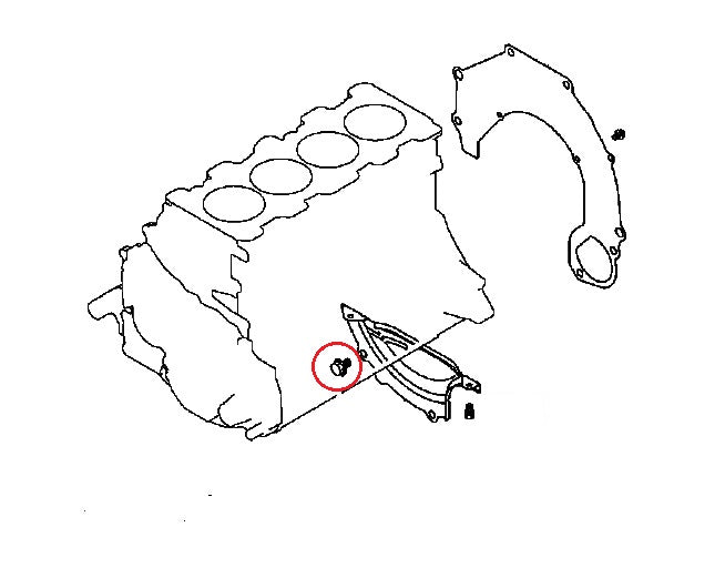 Bolt, Flywheel Cover 10x16mm (Genuine) EVO4-9
