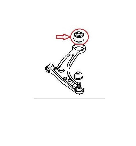 Bush, Front Control Arm (Rear Bush) Genuine - EVO7-9