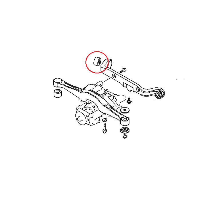 Bush, Rear Diff Support Arm (Ralliart Race Spec Hs90 Rubber Hardness - EVO1-9