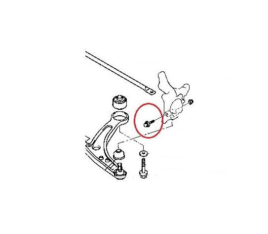 Bolt, Front Suspension Lower Arm 12x60mm (Genuine) EVO7-9